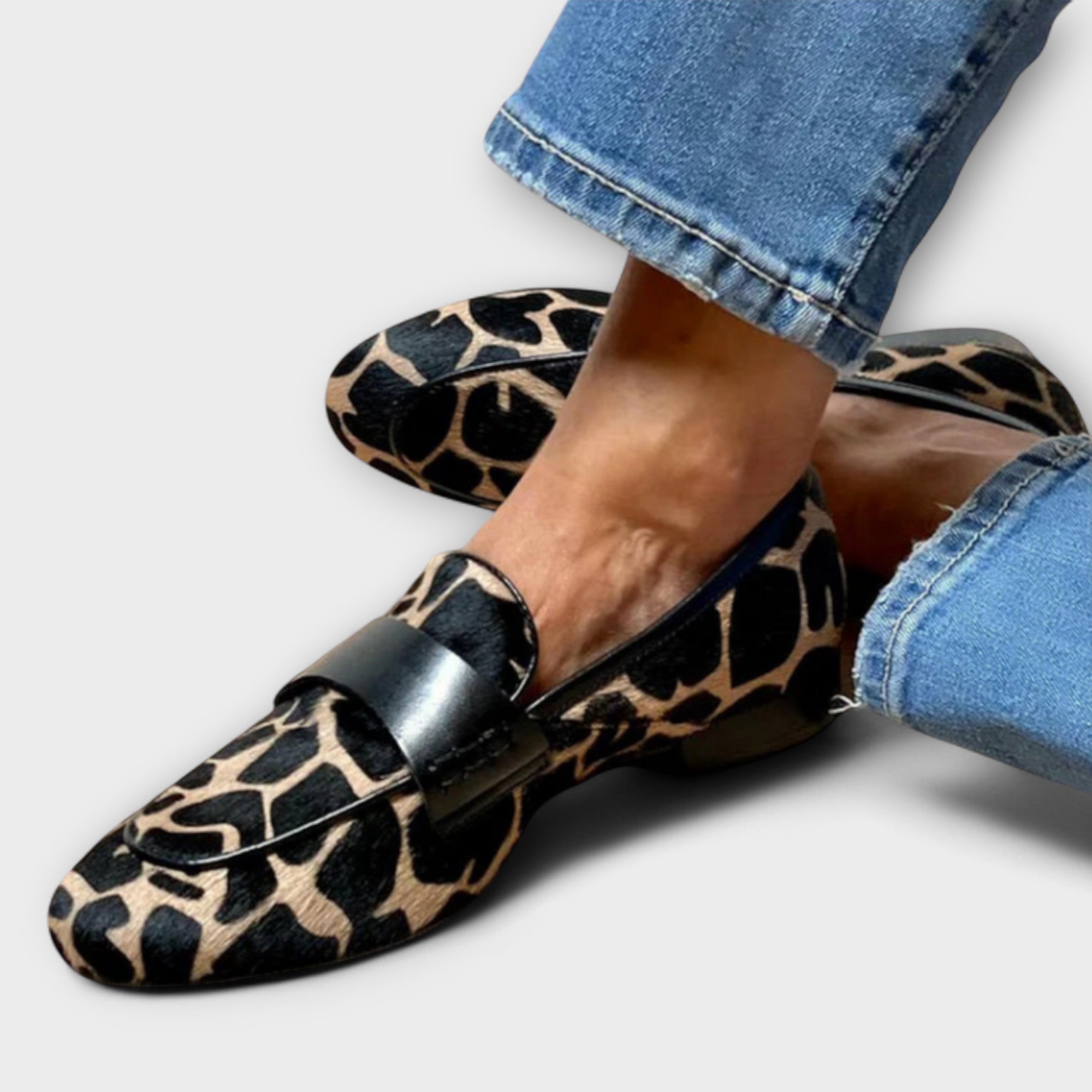 Léonie™ | Mocasines con estampado de leopardo