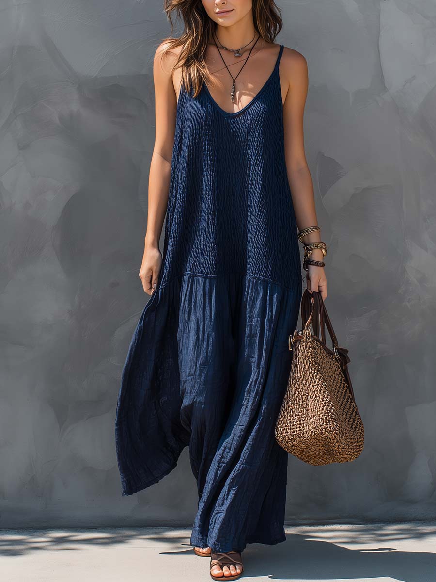 Vestido maxi patchwork bohemio