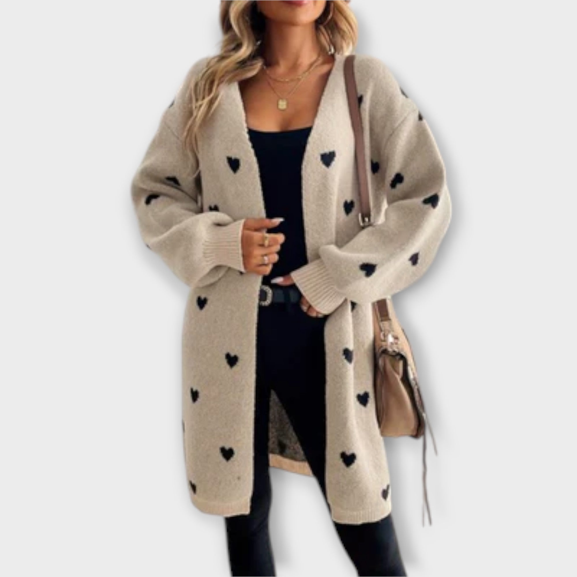 Julia - cárdigan con diseño de corazones