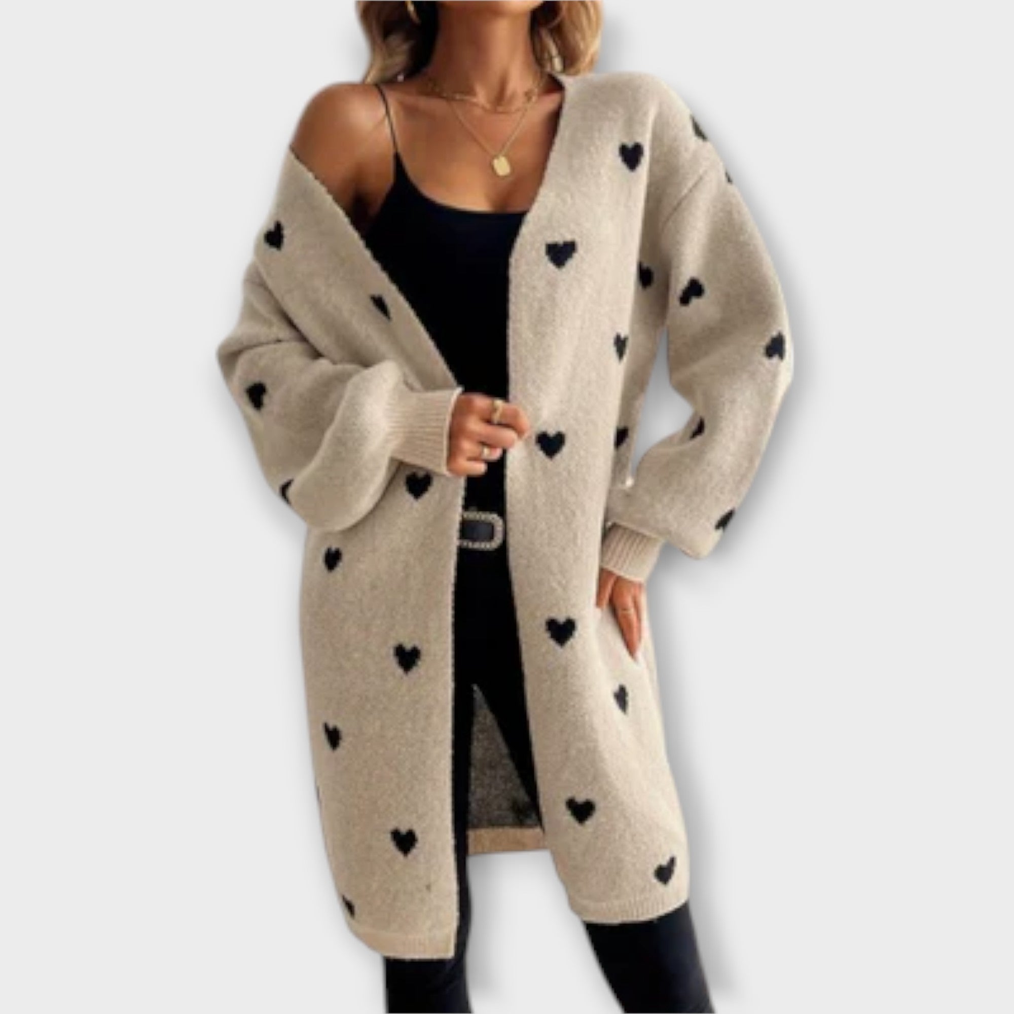 Julia - cárdigan con diseño de corazones