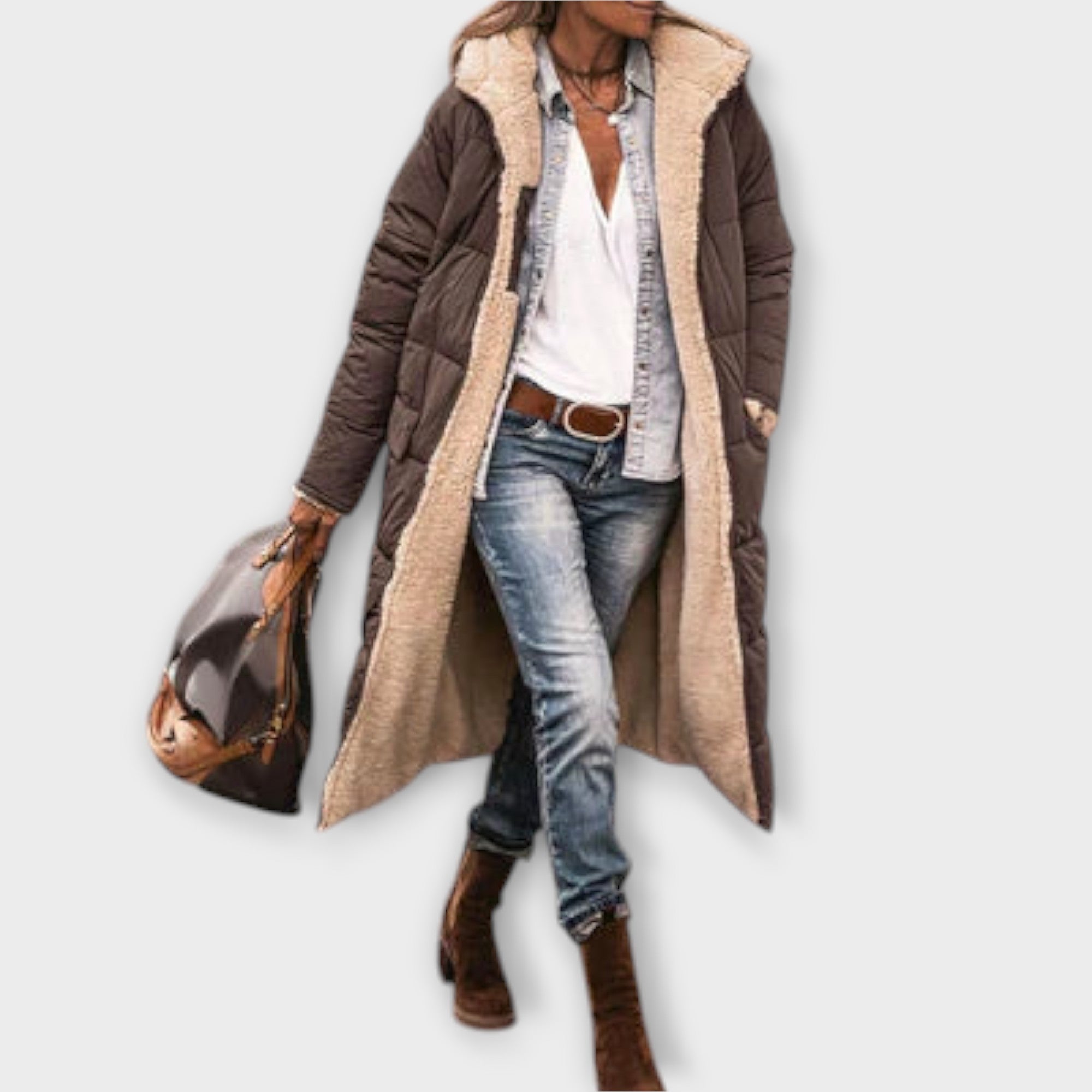 Kora - Abrigo cálido con forro de pelo