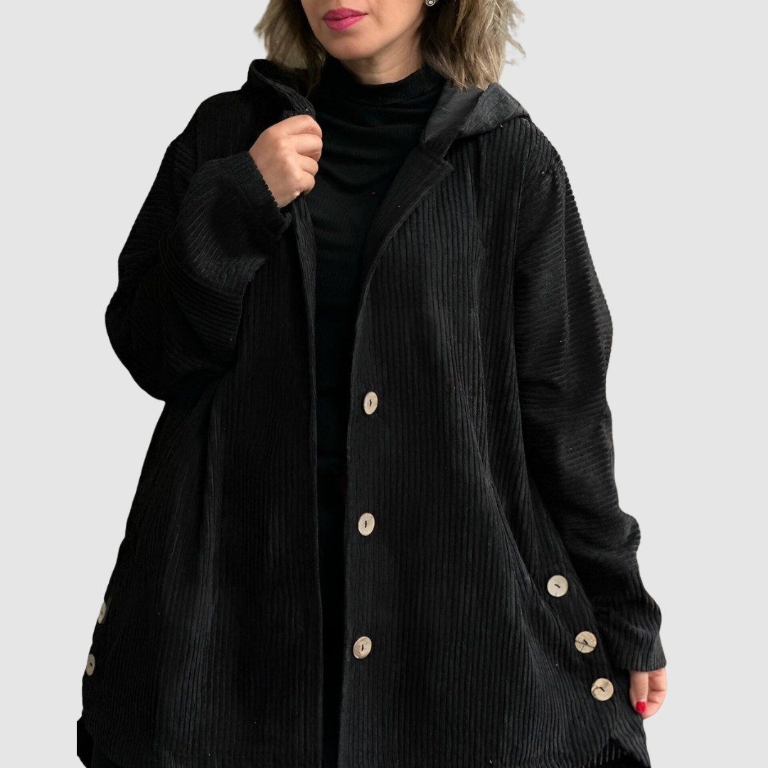 Stella - Chaqueta de terciopelo cómoda con capucha
