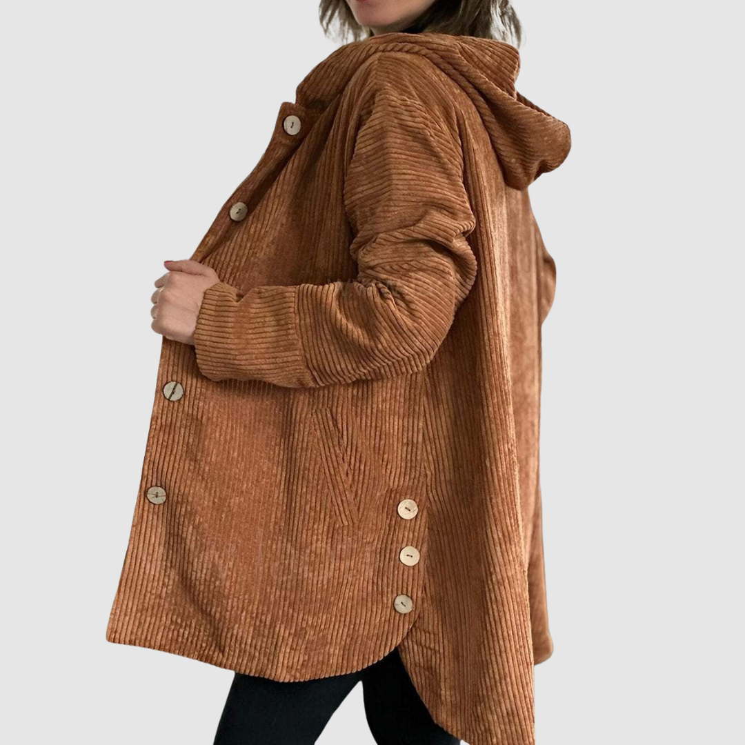 Stella - Chaqueta de terciopelo cómoda con capucha