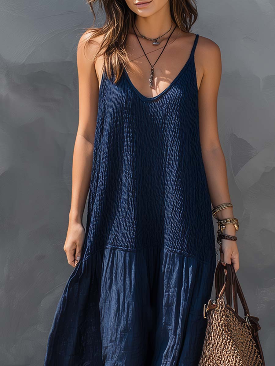 Vestido maxi patchwork bohemio