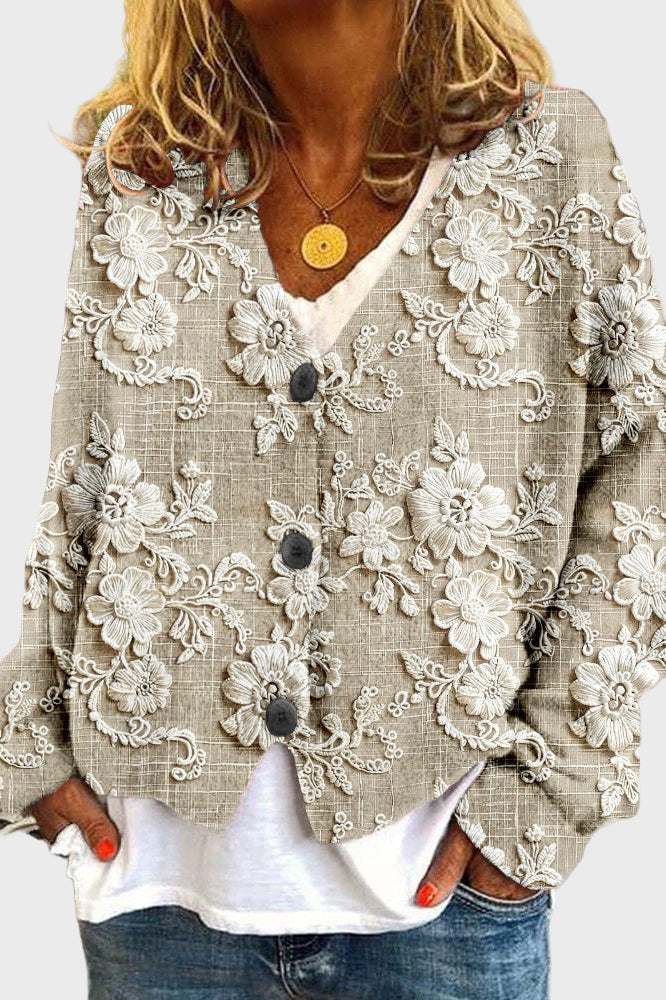 Meda - suéter con hilo hecho de pétalos