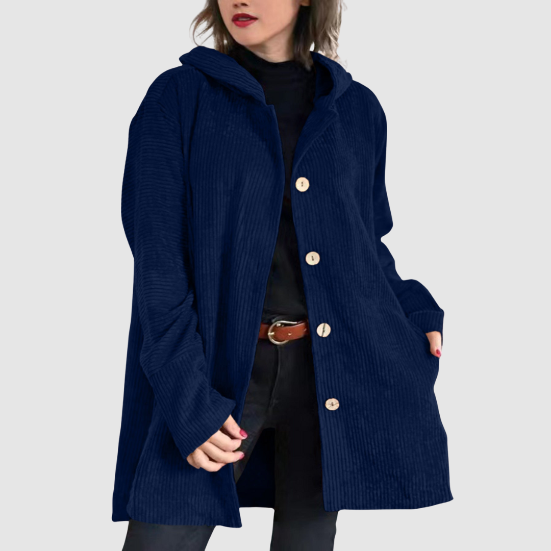 Stella - Chaqueta de terciopelo cómoda con capucha