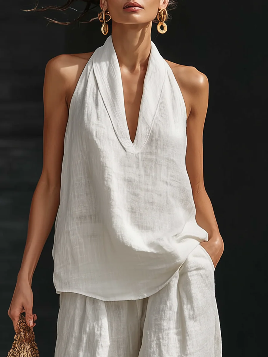 Zoë™ | Conjunto sin mangas con pantalón de pierna ancha