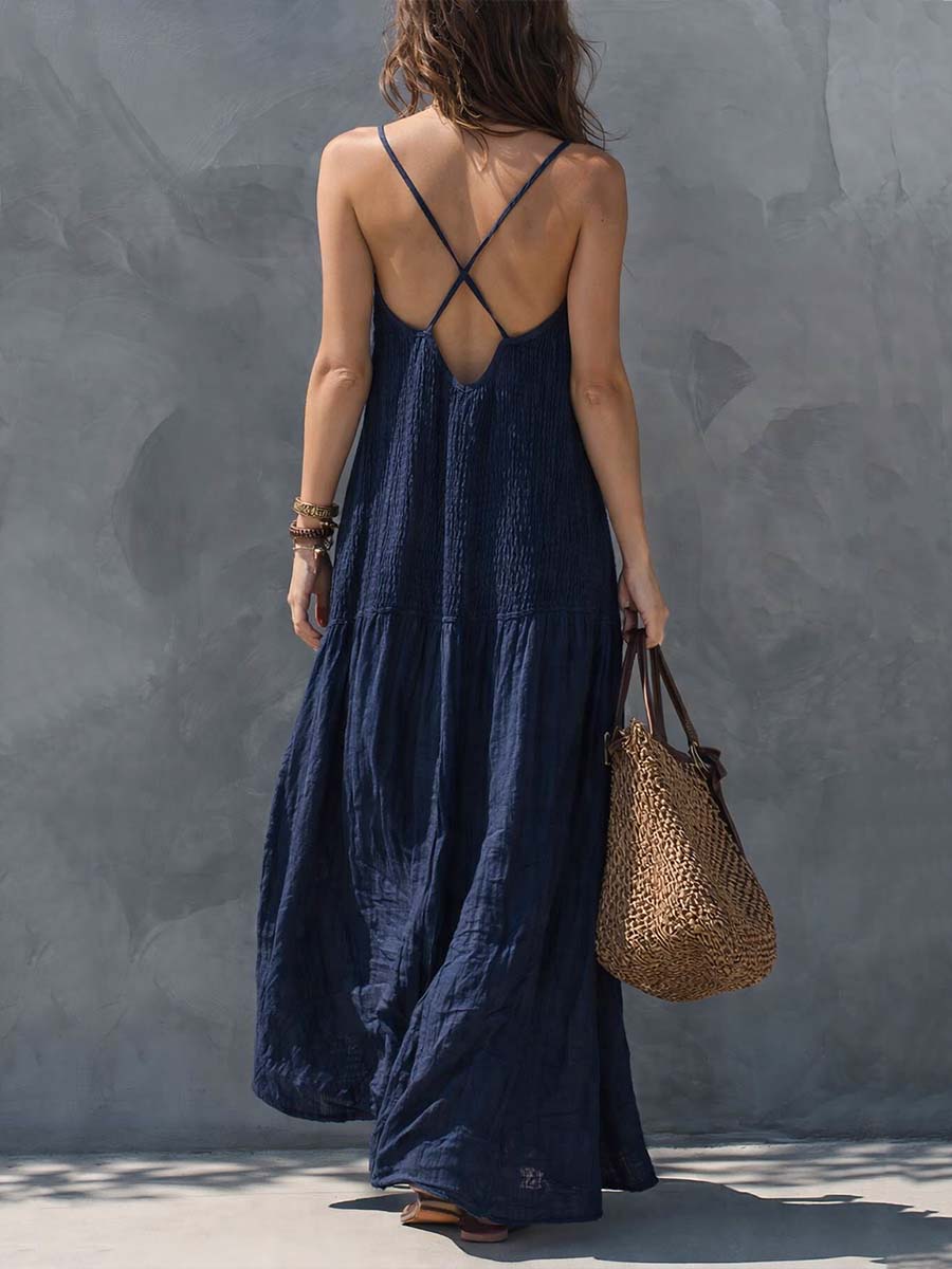 Vestido maxi patchwork bohemio